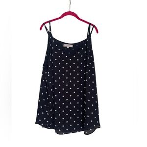 Black and white polka dot Loft Plus tank